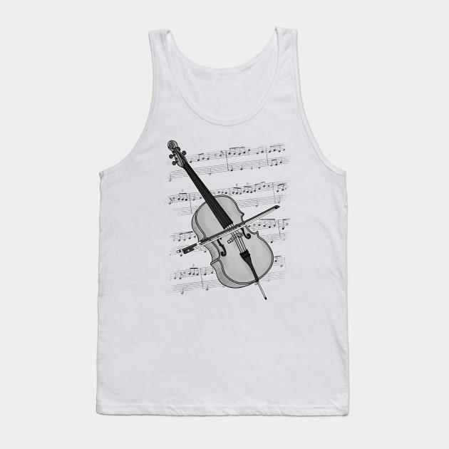 Cello Player Cellist String Musician Tank Top by doodlerob